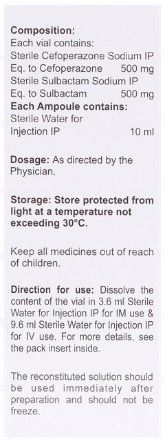 Cefaprex S 500/500 MG Injection 1